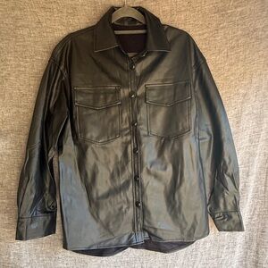 Women’s Black Faux Leather Jacket